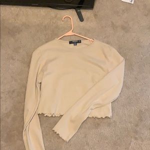 Beige crop top